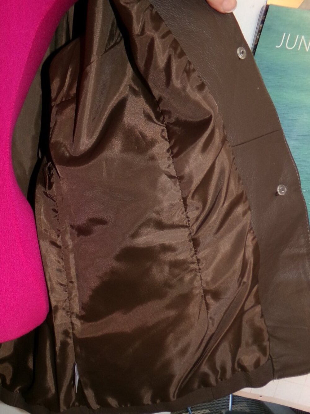 Chadwick's NWT Leather Dress Jacket Sz 12 - Picture 6 of 9